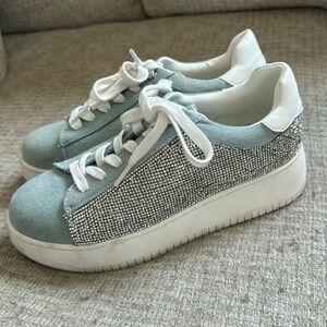 Steve Madden Rhinestone Denim Sneakers
